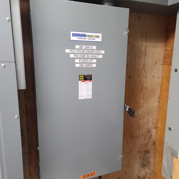 1st Fl Rm 347e Interior 400 Amp Transformer, The Fortress